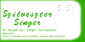 szilveszter singer business card